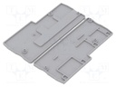 End piece; grey; Width: 2.2mm; Ht: 33.8mm; L: 74.4mm