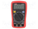 Digital multimeter; LCD,with a backlit; VDC: 200m/2/20/200/600V
