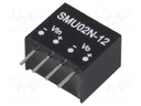 Converter: DC/DC; 2W; Uin: 21.6÷26.4V; Uout: 12VDC; Iout: 33÷167mA