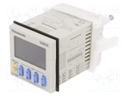 Timer; Range: 0,001s÷999,9h; SPDT; 24VAC; on panel; Display: 2x LCD