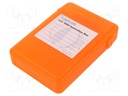 Hard discs housing: 3,5"; orange; Enclos.mat: plastic