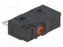 Microswitch SNAP ACTION; without lever; SPDT; 0.1A/125VAC; Pos: 2