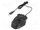 Optical mouse; black; USB; wired; No.of butt: 7; Kit: optical mouse