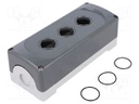 Enclosure: for remote controller; X: 75mm; Y: 181mm; Z: 61mm; grey