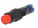 Switch: push-button; Pos: 2; SPDT; 0.5A/250VAC; 1A/24VDC; red; none