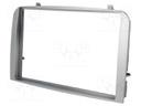 Radio mounting frame; Alfa Romeo; 2 DIN; silver
