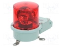Signaller: lighting; rotating light; red; Series: SH1; 24VDC; IP66