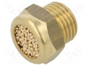 Sound suppression silencer; Thread: G 1/4"; sintered bronze