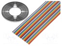 Wire: ribbon; 1.27mm; stranded; Cu; 40x28AWG; unshielded; PVC; 300V