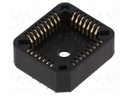 Socket: PLCC; PIN: 32; phosphor bronze; gold-plated; 1A; THT