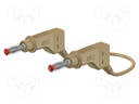 Test lead; 32A; 4mm banana plug-4mm banana plug; Len: 1.5m; brown