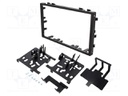 Radio mounting frame; Acura,Honda,Isuzu; 2 DIN; black