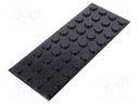 Self-adhesive foot; H: 4.1mm; black; polyurethane; Dim: Ø19.1mm