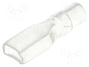 Terminals cover; 5.8mm; Ø: 3mm; straight; L: 23mm; Mat: PVC