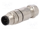 Plug; M12; PIN: 5; male; A code-DeviceNet / CANopen; for cable