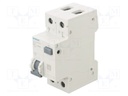 RCBO breaker; Inom: 20A; Ires: 30mA; Poles: 1+N; 230/400VAC; DIN