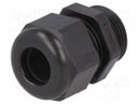 Gland; M20; IP68; 6÷12mm; Mat: thermoplastic; black