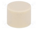 Button; round; Application: B3F-4,B3F-5,B3W; Ø9.5mm; Colour: ivory