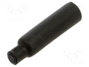 Heat shrink cap; glued; 6.4mm; L: 30mm; black; 120°C