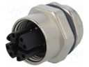 Socket; M12; PIN: 8; female; X code-ProfiNET; THT; IP67; Cat: 6a