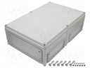 Enclosure: wall mounting; X: 380mm; Y: 560mm; Z: 180mm; EK; grey; IK08