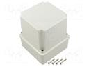 Enclosure: junction box; wall mount; plastic; grey