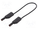 Test lead; silicone; 0.25m; black; 19A; 1kV; Cond.cross sec: 1mm2