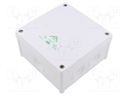 Enclosure: junction box; X: 127mm; Y: 127mm; Z: 70mm; IP66; white