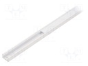 Profiles for LED modules; white; surface; white; L: 1m; aluminium