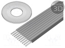 Wire: ribbon; 1.27mm; stranded; Cu; 10x26AWG; unshielded; TPE; grey