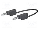 Test lead; PVC; 2m; black; 19A; 60VDC; Cond.cross sec: 1mm2; 30VAC