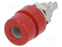 Connector: 4mm banana; socket; 32A; 30VAC; 60VDC; red; screw; BIL 30