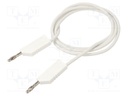 Test lead; 60VDC; 30VAC; 32A; Len: 1m; white; Cond.cross sec: 2.5mm2