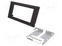 Radio mounting frame; Mercedes; 2 DIN; black