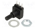 Potentiometer: shaft; single turn; 47kΩ; 60mW; PCB; 6mm; plastic