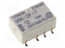 Relay: electromagnetic; DPDT; Ucoil: 12VDC; 0.3A/125VAC; 1A/30VDC