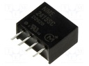 Isolated Board Mount DC/DC Converter, ITE, 1 Output, 1 W, 15 V, 66 mA