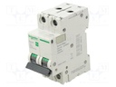 Circuit breaker; 230/400VAC; Inom: 10A; Poles: 2; Charact: C; 6kA