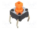 Microswitch TACT; SPST-NO; Pos: 2; 0.05A/24VDC; THT; none; 2.55N