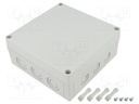 Enclosure: multipurpose; X: 180mm; Y: 180mm; Z: 75mm; MNX; grey; IK08