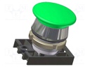 Switch: push-button; Stabl.pos: 1; 22mm; green; IP55; 1000000cycles