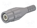 Connector: socket; BNC; grey; Connection: soldering; 5÷40°C; female