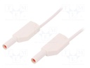 Test lead; PVC; 1m; white; 16A; 1kV; Cond.cross sec: 0.75mm2