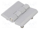 Hinge; Width: 60mm; zinc and aluminium alloy; silver; H: 60mm