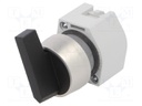 Switch: rotary; Stabl.pos: 1; 22mm; black; Illumin: none; IP65; Pos: 2