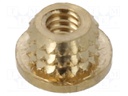 Threaded insert; brass; M2; BN: 37901; L: 2mm; Features: for plastic