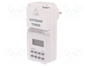 Programmable time switch; Range: 1min÷7days; 230VAC; IP44