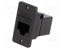Coupler; SLIMS; Cat: 5e; Layout: 8p8c; RJ45 socket,both sides; 29mm