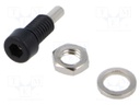 Socket; 2mm banana; 10A; 60VDC; Overall len: 17mm; black; insulated