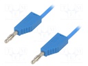 Test lead; PVC; 1m; blue; 32A; 60V; Cond.cross sec: 2.5mm2